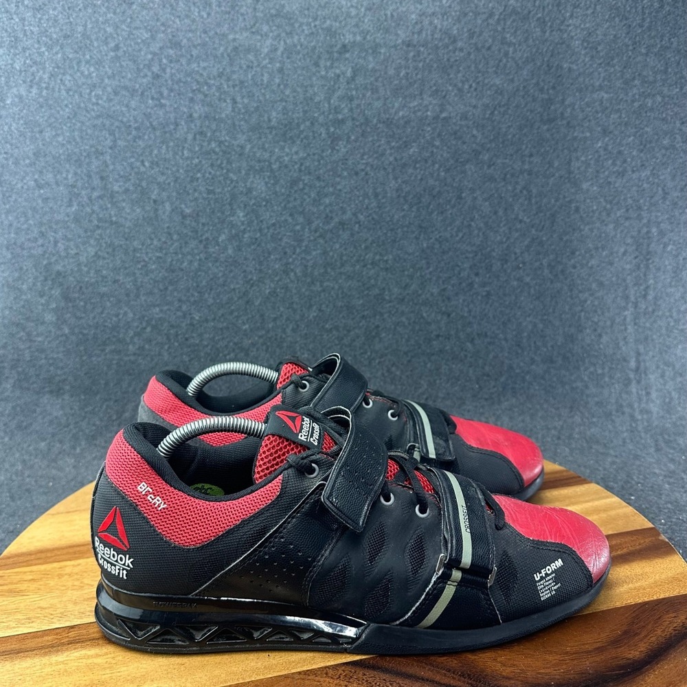 Reebok CrossFit Lifter Plus 2 Weightlifting Shoes Mens 10.5 Black Red M48557